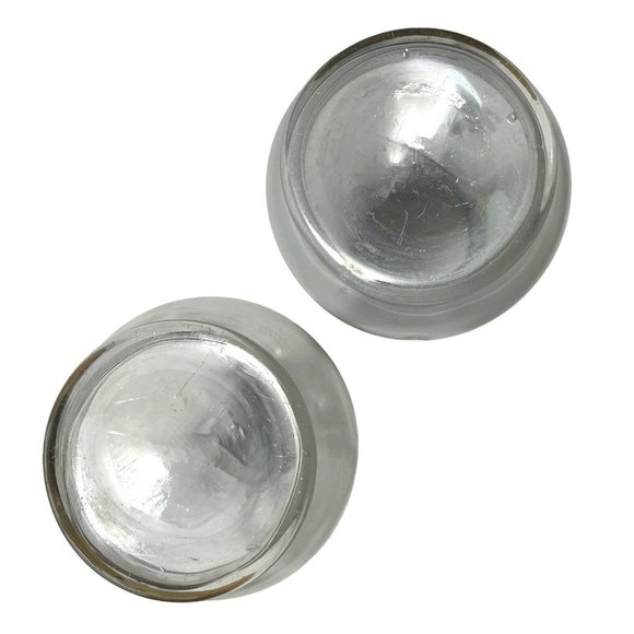 Antique 1890s Pair of Bohemian Art Glass Enameled Tulips Flowers Smokey Grey - Picture 7 of 12